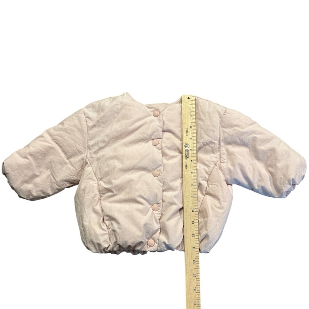 Baby Gap Girls Light Pink Quilted Snap Front Puffer Jacket Size 12-18 Months - Picture 3 of 6